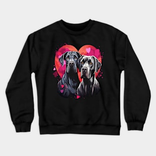 Great Dane Couple Valentine Crewneck Sweatshirt